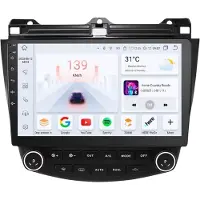 Happiq Autoradio avec Bluetooth et CarPlay pour Honda Accord 7 (2003-2007), compatible avec Apple et Android, chaîne stéréo, système de navigation, 4 Go de RAM, 32 Go de mémoire interne