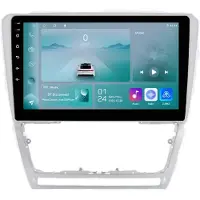 Happiq Autoradio avec Bluetooth et CarPlay pour Skoda Octavia II (2008-2013) – compatible avec Apple et Android – système stéréo avec système de navigation – 1 Go de RAM, 32 Go de mémoire interne