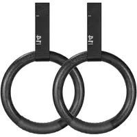 Happyment Anneaux de gymnastique Vaylen – Anneaux de gymnastique en ABS antidérapants – 32 mm – CrossFit, gymnastique suédoise et musculation – Sangles de suspension incluses