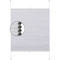 Happyment Store en nid d'abeille de luxe – Blanc – 70 x 130 cm – Translucide, isolant – Sans perçage – Polyester