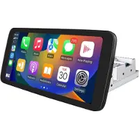 Happiq Autoradio avec Bluetooth, CarPlay, cadre d'installation universel 1 DIN, compatible avec Apple et Android, chaîne stéréo, système de navigation, 2 Go de RAM, 32 Go d'espace de stockage