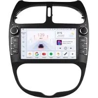 Happiq Autoradio avec Bluetooth, CarPlay, compatible avec Apple et Android, chaîne stéréo, navigation, système de navigation pour Peugeot 206 / 206CC / 206SW (2000-2008)