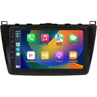 Happiq Autoradio avec Bluetooth et CarPlay pour Mazda 6 (2007-2012) – compatible avec Apple et Android – système stéréo avec système de navigation – 2 Go de RAM, 32 Go de mémoire interne