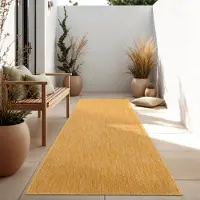 Paco Home In & Outdoor Tapis tissé plat uni moderne résistant aux intempéries pour terrasse cuisine Dimension 80x150 cm