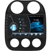 Happiq Autoradio avec Bluetooth et CarPlay pour Jeep Compass & Patriot (2011-2017) – Compatible avec Apple et Android – Système stéréo – Système de navigation – 2 Go de RAM, 32 Go d'espace de stockage