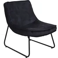 Happyment Fauteuil Relaxant Moderne - Velours - Noir - Salon - Avec Accoudoirs