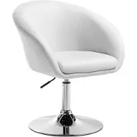 Bolt Tabouret de bar Happyment Nero Deluxe – Blanc – Tabouret de bar – Chaise de cuisine – Chaise de bar avec dossier – Réglable en hauteur – Simili cuir – Design industriel