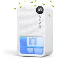 Happyment Déshumidificateur Deluxe - Déshumidificateur pour chambre à coucher - Déshumidificateur pour salon ou salle de bain - Très silencieux - Avec écran tactile, minuterie - Jusqu'à 1100ml