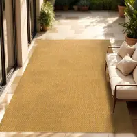 Paco Home In & Outdoor Tapis tissé plat uni moderne résistant aux intempéries pour terrasse cuisine Taille 150 cm carré