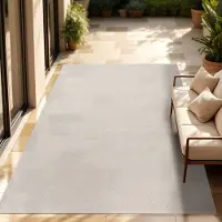 Paco Home In & Outdoor Tapis tissé plat uni moderne résistant aux intempéries pour terrasse cuisine Taille 140x200 cm