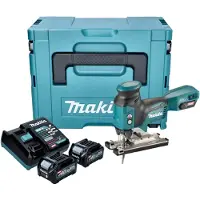 Makita JV 001 GD201 Scie sauteuse sans fil 40 V max. 135 mm Brushless + 2x batterie 2,5 Ah + chargeur + Makpac