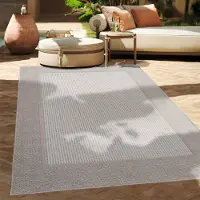 Paco Home Tapis d'extérieur en lin tissé moderne Boho Ethno résistant aux intempéries extérieur Taille 80x250 cm