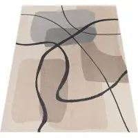 Paco Home Tapis salon à poils courts Motif abstrait Géométrique Arc Dimensions 80 x 150 cm