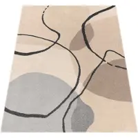 Paco Home Tapis salon à poils courts Motif abstrait Géométrique Arc Dimensions 80 x 150 cm