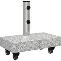 vidaXL Pied de parasol gris 45 x 25 x 45 cm granit