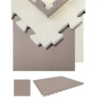 Eyepower 1 tapis d'arts martiaux 40mm 90x90cm Beige Marron