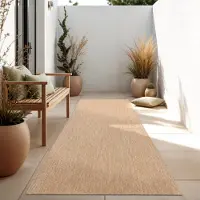 Paco Home In & Outdoor Tapis tissé plat uni moderne résistant aux intempéries pour terrasse cuisine Taille 60x100 cm