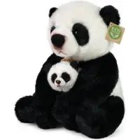 Rappa Peluche panda avec petit 27 cm ECO-FRIENDLY