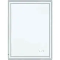Happyment Miroir de salle de bain London Vortex - Avec chauffage et éclairage LED - anti-condensation - Pour salle de bain - 70x50?cm