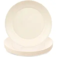 Orion | Assiette plate - Service de table - Set de 6 - Plastique - Rond - Beige - 23,5 cm - Lavable en machine - SANDY