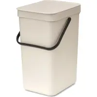 Brabantia Poubelle Sort & Go 12 l, beige clair