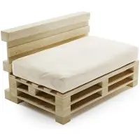 Bananair Coussin Palette Déhoussable Imperméable Assise 120 x 80 cm Beige
