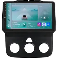 Happiq Autoradio avec Bluetooth et CarPlay pour Dodge Ram 1500/2500 & 3500 (2013-2018) – Compatible avec Apple et Android – Système stéréo – Système de navigation – 1 Go de RAM, 32 Go de mémoire