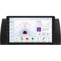 Happiq Autoradio avec Bluetooth et CarPlay pour BMW Série 5 E39, E53, X5 et M5 (1995-2003) – Compatible avec Apple et Android – Système stéréo avec système de navigation – 6 Go de RAM, 64 Go de mémoire