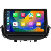 Happiq Autoradio avec Bluetooth et CarPlay pour Renault Laguna 2 (2001-2007) – Compatible avec Apple et Android – Système stéréo avec système de navigation – 2 Go de RAM, 32 Go de mémoire interne