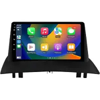 Happiq Autoradio avec Bluetooth et CarPlay pour Renault Megane 2 (2002-2009) – Compatible avec Apple et Android – Système stéréo avec système de navigation – 2 Go de RAM, 64 Go de mémoire