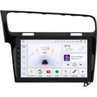 Happiq Autoradio avec Bluetooth et CarPlay pour VW Golf 7 (2013-2017) – compatible avec Apple et Android – système stéréo avec système de navigation – 4 Go de RAM, 32 Go de mémoire interne