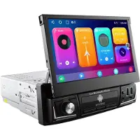 Happiq Autoradio avec Bluetooth, CarPlay, compatibilité universelle avec Apple et Android, chaîne stéréo, navigation, système de navigation 7 pouces
