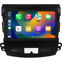 Happiq Autoradio avec Bluetooth et CarPlay pour Mitsubishi Outlander II (2005-2012) – Compatible avec Apple et Android – Système stéréo – Système de navigation – 2 Go de RAM, 32 Go de mémoire interne