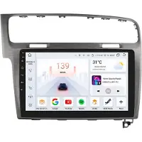 Happiq Autoradio avec Bluetooth et CarPlay pour VW Golf 7 (2013-2017) – compatible avec Apple et Android – système stéréo avec système de navigation – 4 Go de RAM, 32 Go de mémoire interne