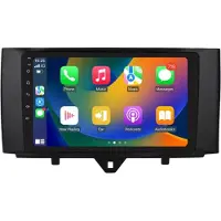 Happiq Autoradio avec Bluetooth et CarPlay pour Smart Fortwo 451 (2010-2015) – Compatible avec Apple et Android – Système stéréo avec système de navigation – 2 Go de RAM, 64 Go de mémoire