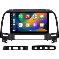 Happiq Autoradio avec Bluetooth et CarPlay pour Hyundai Santa Fe 2 (2006-2012) – Compatible avec Apple et Android – Système stéréo – Système de navigation – 2 Go de RAM, 64 Go de mémoire