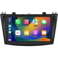 Happiq Autoradio avec Bluetooth et CarPlay pour Mazda 3 (2010-2013), compatible avec Apple et Android, chaîne stéréo, système de navigation, 2 Go de RAM, 32 Go de mémoire interne