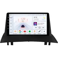 Happiq Autoradio avec Bluetooth et CarPlay pour Renault Megane 2 (2002-2009) – Compatible avec Apple et Android – Système stéréo avec système de navigation – 3 Go de RAM, 32 Go de mémoire