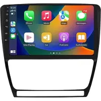 Happiq Autoradio avec Bluetooth et CarPlay pour Skoda Octavia II (2008-2013) – compatible avec Apple et Android – système stéréo avec système de navigation – 2 Go de RAM, 32 Go d'espace de stockage