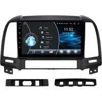 Happiq Autoradio avec Bluetooth et CarPlay pour Hyundai Santa Fe 2 (2006-2012) – Compatible avec Apple et Android – Système stéréo – Système de navigation – 2 Go de RAM, 32 Go de mémoire