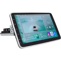 Happiq Autoradio avec Bluetooth, CarPlay, cadre d'encastrement universel 1 DIN, compatible avec Apple et Android, chaîne stéréo, système de navigation, 1 Go de RAM, 32 Go d'espace de stockage