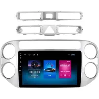 Happiq Autoradio avec Bluetooth et CarPlay pour VW Tiguan 1 NF (2006-2016) – Compatible avec Apple et Android – Système stéréo avec système de navigation – 1 Go de RAM, 16 Go de mémoire
