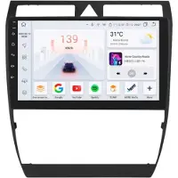 Happiq Autoradio avec Bluetooth et CarPlay pour Audi A6 C5/RS6/S6 (1997-2004) – Compatible avec Apple et Android – Système stéréo avec système de navigation – 4 Go de RAM, 32 Go de mémoire