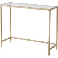 OEM Happyment Table de Console Moderne - Table Murale & d'Appoint - Transparent/Doré - Tables d'Appoint - 100cm