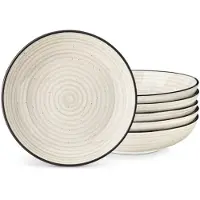 Happyment Aurora Service Celestia - 6 pièces - 4 personnes - Beige - Assiettes à manger - Service de table - Assiettes creuses - Assiettes à déjeuner - Servies - Servies de cuisine