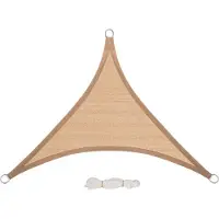 OEM Toile d'ombrage triangulaire perméable à l'air, marron, 3,6 x 3,6 x 3,6 m, protection UV