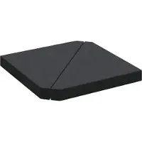vidaXL Plaques de poids pour parasol 2 pcs. noir granit triangulaire 14 kg