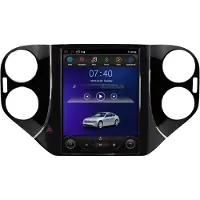 Happiq Autoradio avec Bluetooth et CarPlay pour VW Tiguan 1NF (2007-2016) – Compatible avec Apple et Android – Système stéréo avec système de navigation – 1 Go de RAM, 16 Go de mémoire