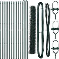 vidaXL Clôture hexagonale à fixer au sol, 25 x 1 mètre, acier revêtu de PVC