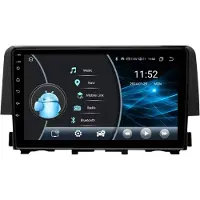 Happiq Autoradio avec Bluetooth et CarPlay pour Honda Civic 10e génération (2016-2018) – Compatible avec Apple et Android – Système stéréo – Système de navigation – 2 Go de RAM, 32 Go de mémoire interne